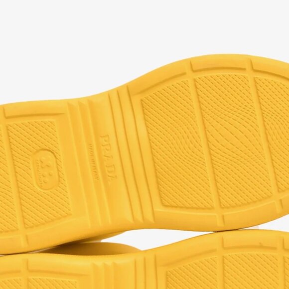 Prada Yellow Rubber Logo Rainboots Size 35 - Picture 6 of 6